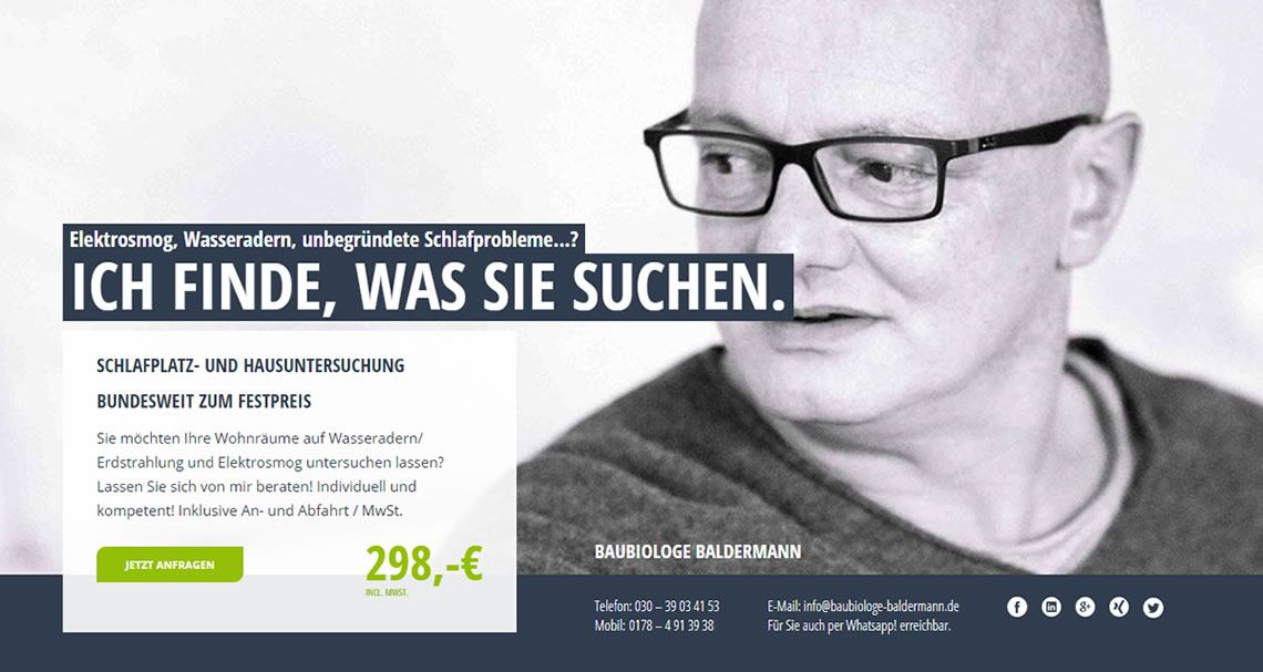 Baubiologe Wangen (Allgäu) - Baubiologie Baldermann: Wünschelrutengänger, Schlafplatzuntersuchungen, Erdstrahlen, Schlafstörungen Hilfe, Elektrosmog