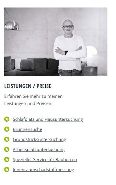 Baubiologische Leistungen in Deutschland, Düsseldorf, Wuppertal, Dortmund, Bochum, Essen, Duisburg, Münster, Köln, Bonn, Frankfurt (Main), Stuttgart, München, Nürnberg oder Dresden, Leipzig, Berlin, Hamburg, Bremen, Hannover, Bielefeld